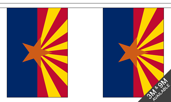 Arizona 3 metre bunting, 10 flags - Flagmania