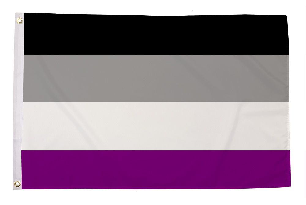 Asexual Polyester Flag 5ft x 3ft (Drawer 4)