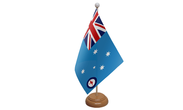 Flagmania Australia RAF Ensign wooden hand flags, 9x6 inch, pack of 12, no bases