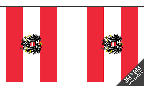 Flagmania Austria Crest Bunting, 9 metre bunting