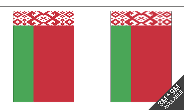 Belarus 3 metre bunting, 10 flags - Flagmania