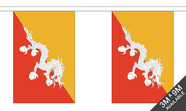 Flagmania Bhutan Bunting, 9 metre bunting