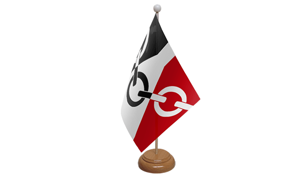 Flagmania Black Country wooden hand flags, 9x6 inch, pack of 12, no bases