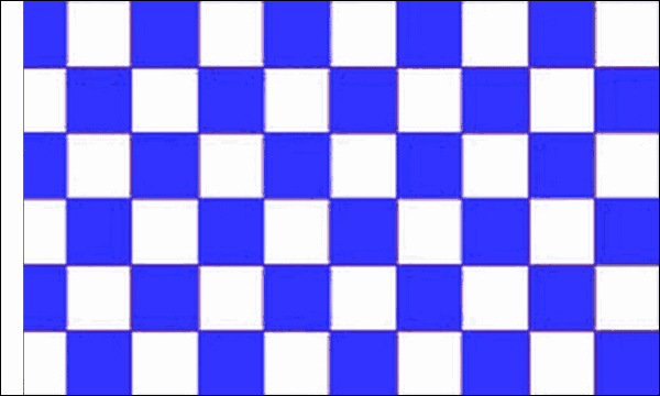 Flagmania Blue and White Check (Sleeved) 3ft x 2ft Polyester Flag on white background