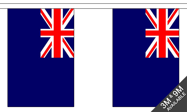 Flagmania Blue Ensign Bunting, 9 metre bunting