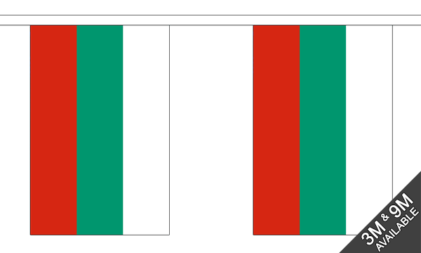Flagmania Bulgaria Bunting, 9 metre bunting