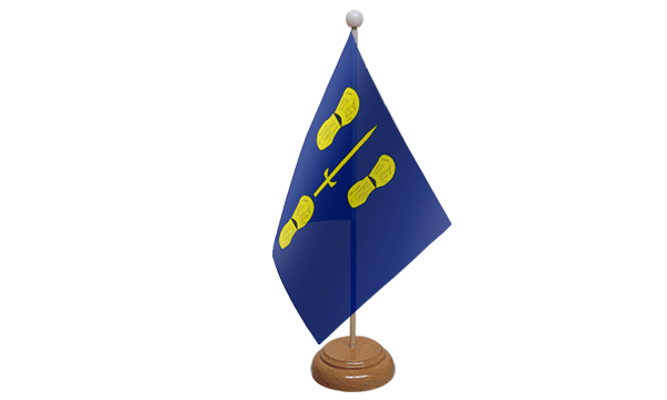 Flagmania Cheshire wooden hand flags, 9x6 inch, pack of 12, no bases