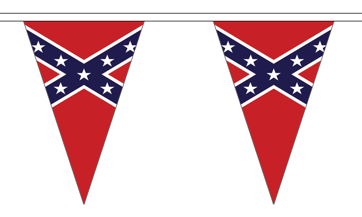 Flagmania Confederate Triangle Bunting 20 metre bunting