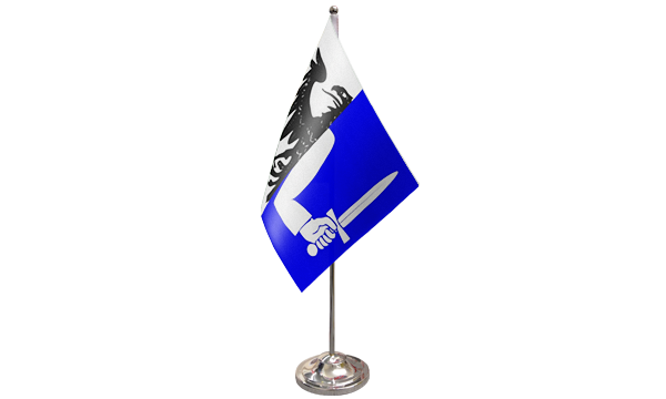 Connacht Connaught satin table flag 9x6in with chrome pole and round base