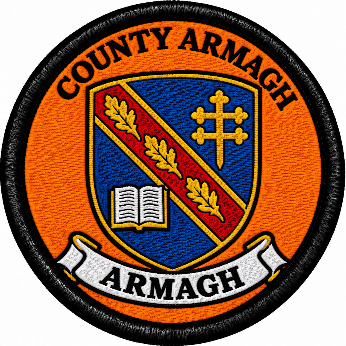 County Armagh Crest 80mm Embroidered Patch