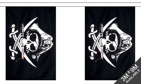 Crossed Sabres 3 metre bunting, 10 flags - Flagmania