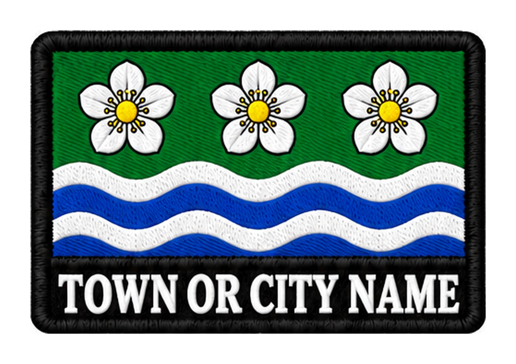 Cumberland personalised county patch artwork preview, 90 x 60mm