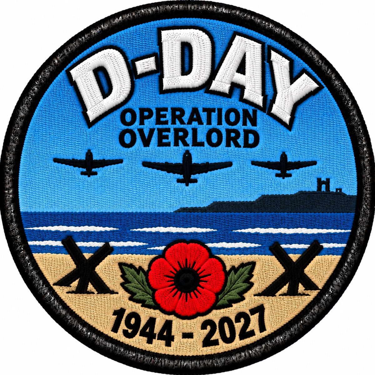 D-Day Operation Overlord 1944-2027 80mm Embroidered Patch