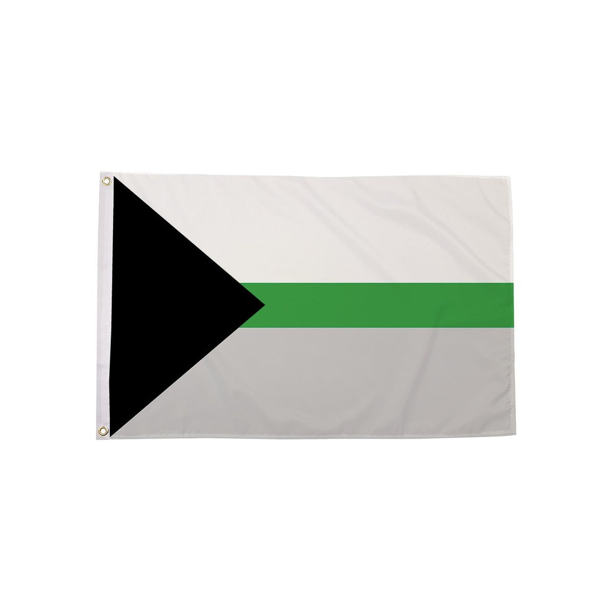 Demiromantic Pride Flag 5ft x 3ft in white grey green and black