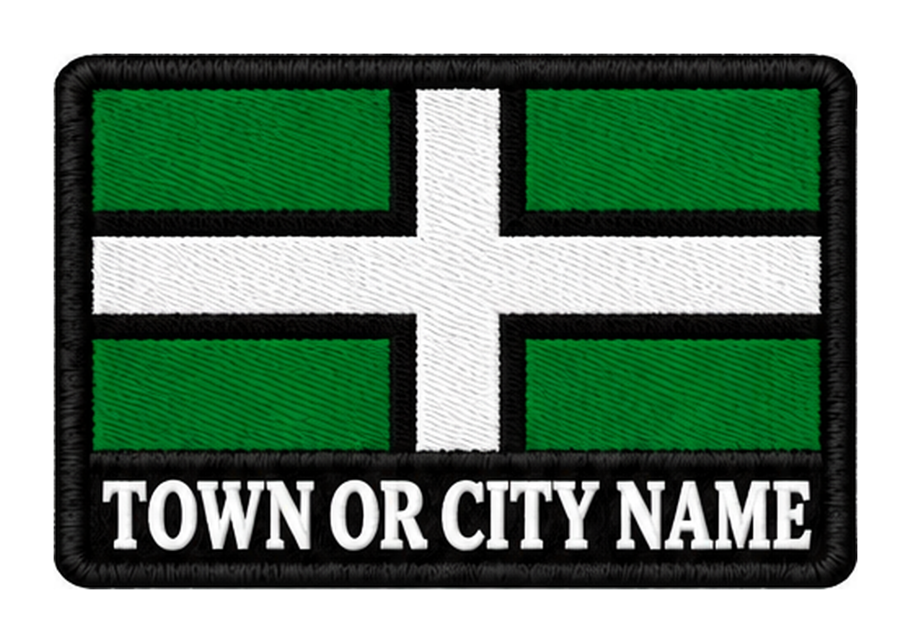 Devon personalised county patch artwork preview, 90 x 60mm