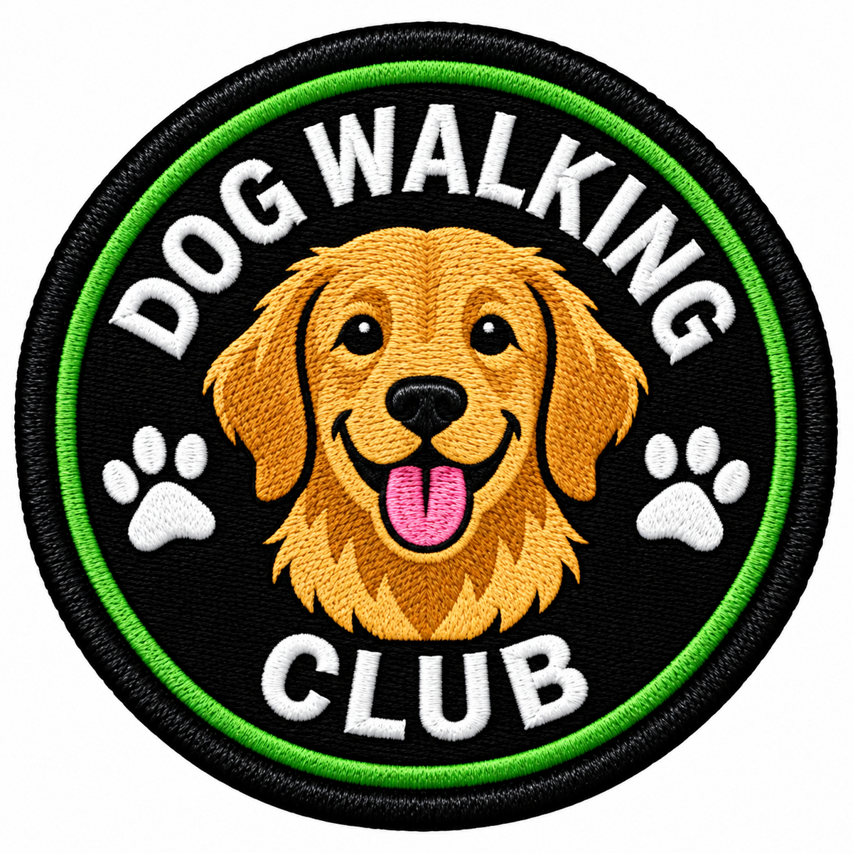 Dog Walking Club 80mm embroidered patch