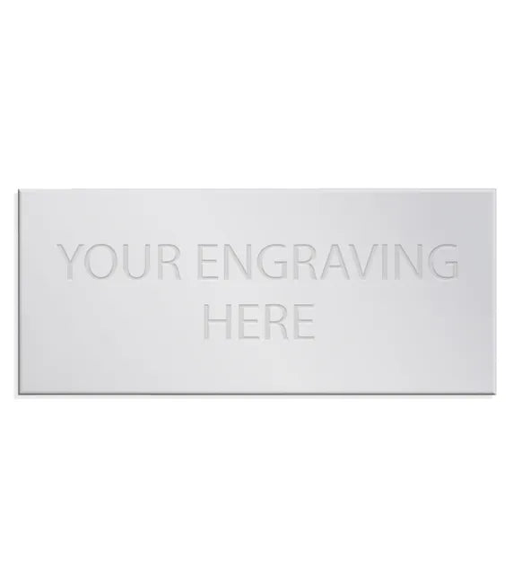 Personalised Self-Adhesive Trophy Plate Silver 51mm x 22mm