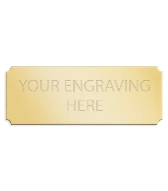 Personalised Self-Adhesive Trophy Plate Gold 67mm x 25mm