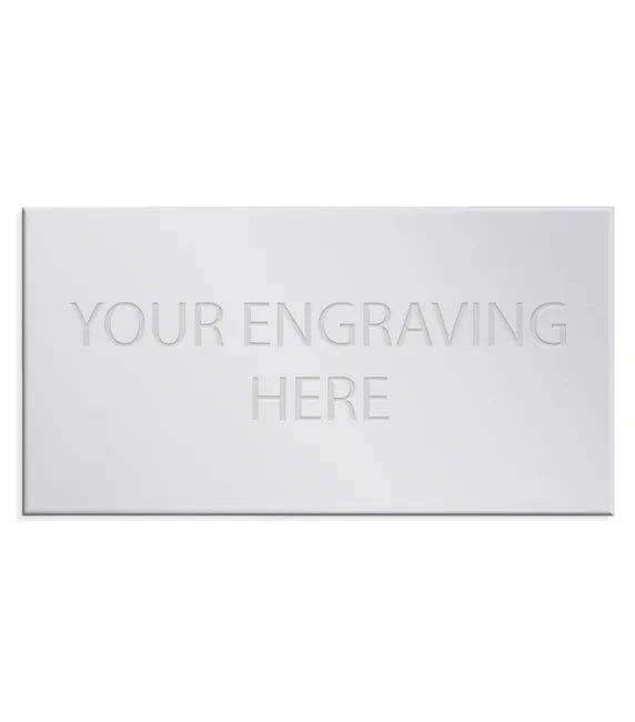 Personalised Self-Adhesive Trophy Plate Silver 115mm x 80mm