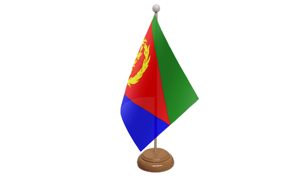 Flagmania Eritrea wooden hand flags, 9x6 inch, pack of 12, no bases