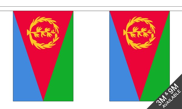 Eritrea 3 metre bunting, 10 flags - Flagmania