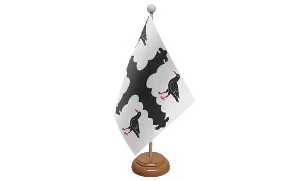 Flagmania Flintshire wooden hand flags, 9x6 inch, pack of 12, no bases
