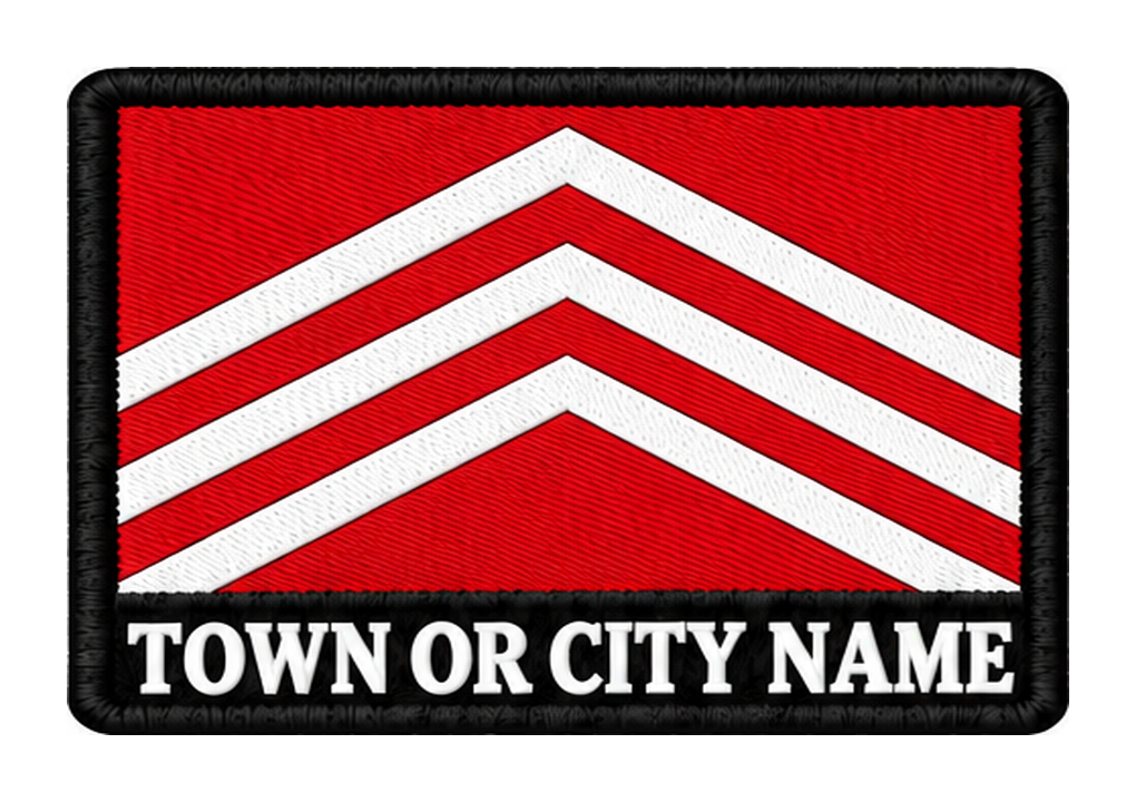 Glamorgan personalised county patch artwork preview, 90 x 60mm
