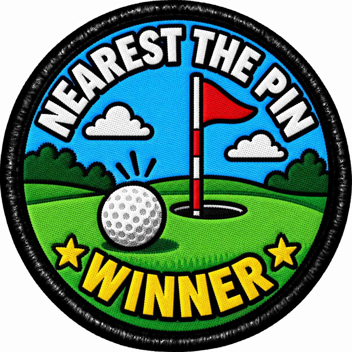 Golf Nearest the Pin Winner 80mm embroidered patch