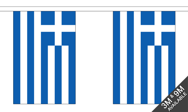 Flagmania Greece Bunting, 9 metre bunting