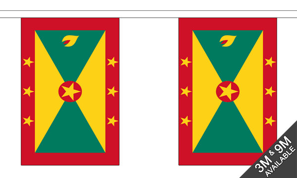 Grenada 3 metre bunting, 10 flags - Flagmania