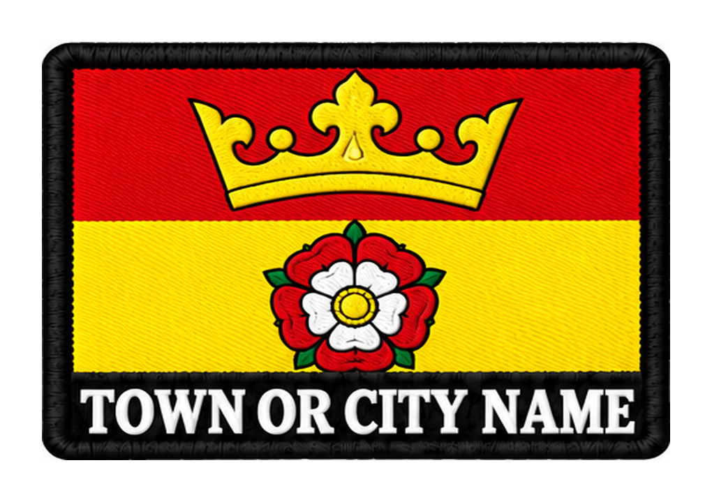 Hampshire personalised county patch artwork preview, 90 x 60mm