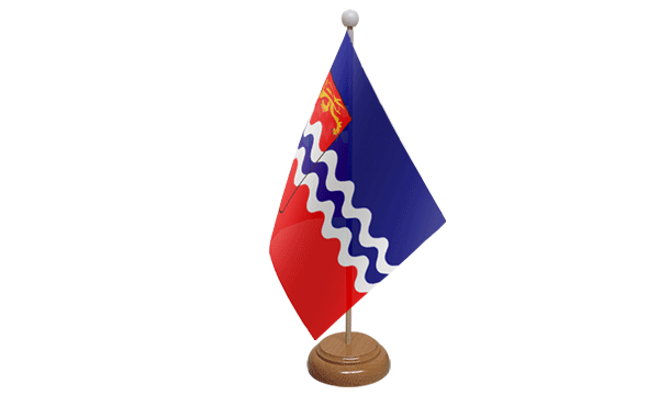 Flagmania Herefordshire Old wooden hand flags, 9x6 inch, pack of 12, no bases