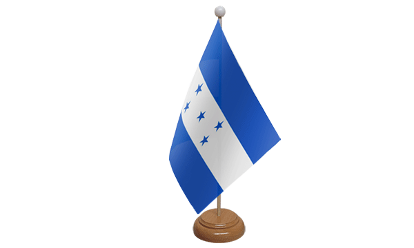 Flagmania Honduras wooden hand flags, 9x6 inch, pack of 12, no bases