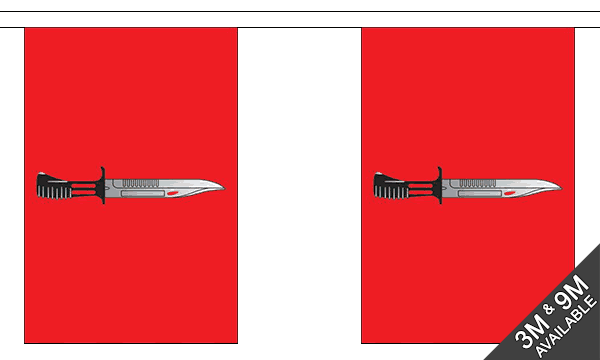 Infantry Corps 3 metre bunting, 10 flags - Flagmania