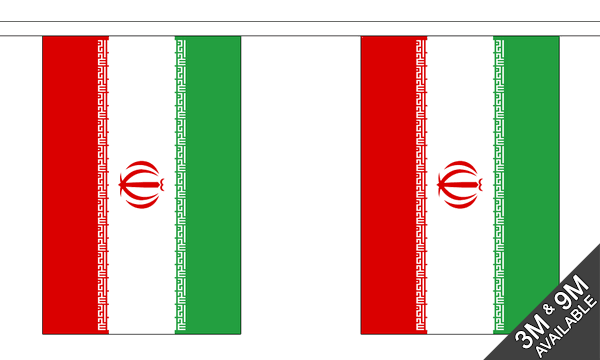 Iran 3 metre bunting, 10 flags - Flagmania