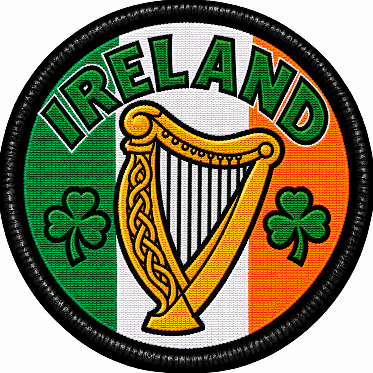 Ireland Harp 80mm Embroidered Patch