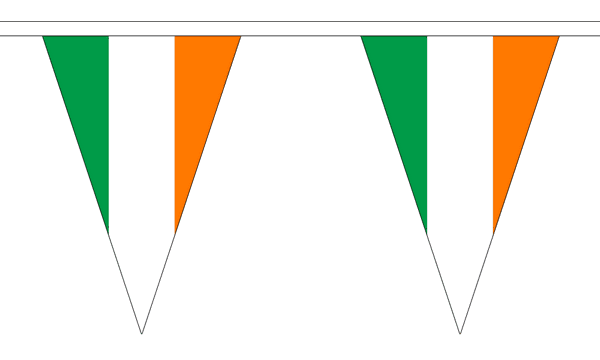 Flagmania Ireland Triangle Bunting 20 metre bunting