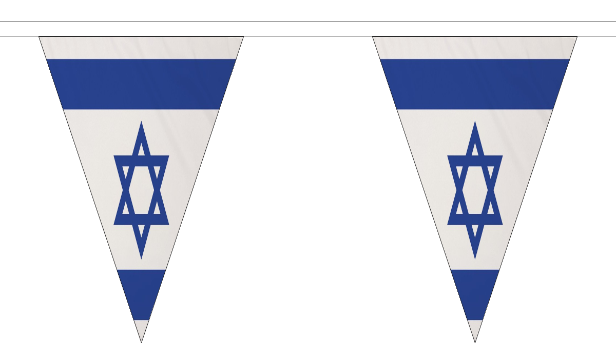 Flagmania Israel Triangle Bunting 20 metre bunting