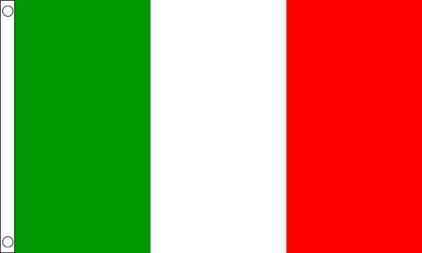 Flagmania Italy 3ft x 2ft Nylon Flag on white background