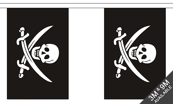 Flagmania Jack Rackham Bunting, 9 metre bunting