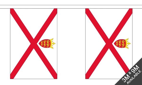 Jersey 3 metre bunting, 10 flags - Flagmania