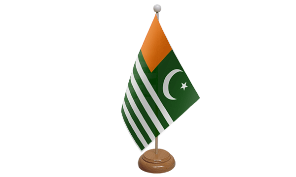 Flagmania Kashmir wooden hand flags, 9x6 inch, pack of 12, no bases