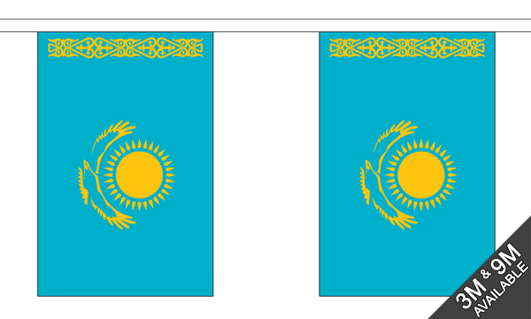 Kazakhstan 3 metre bunting, 10 flags - Flagmania