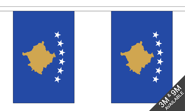 Flagmania Kosovo Bunting, 9 metre bunting