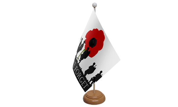 Flagmania Lest We Forget (Army) wooden hand flags, 9x6 inch, pack of 12, no bases