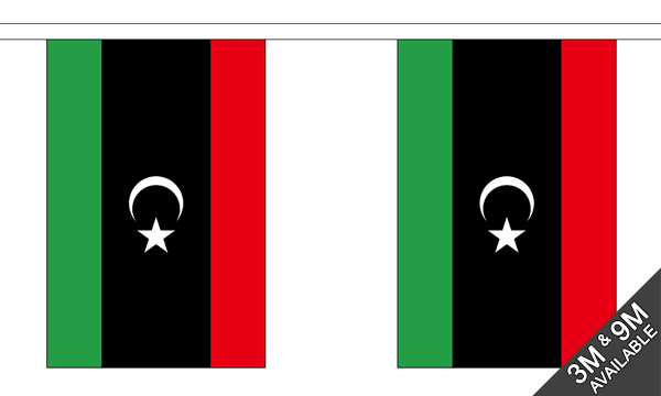 Libya New (Kingdom) 3 metre bunting, 10 flags - Flagmania