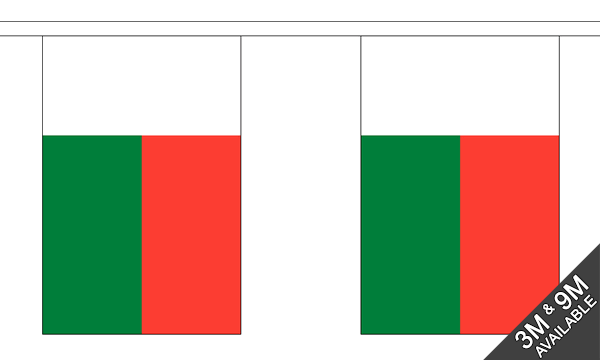 Madagascar 3 metre bunting, 10 flags - Flagmania