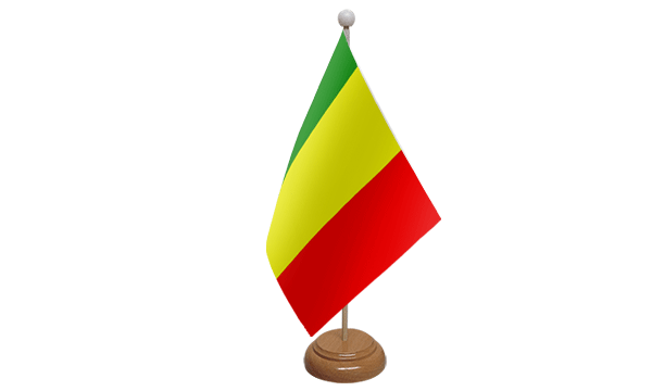 Flagmania Mali wooden hand flags, 9x6 inch, pack of 12, no bases