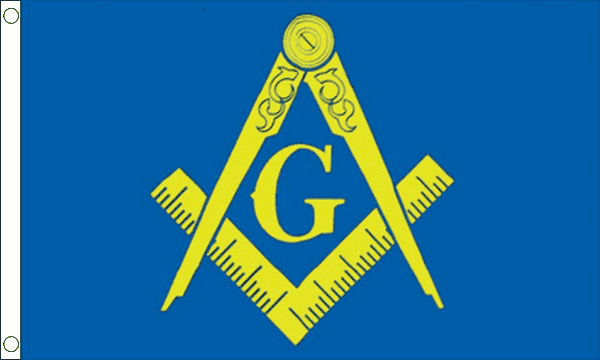 Flagmania Masonic 3ft x 2ft Polyester Flag on white background