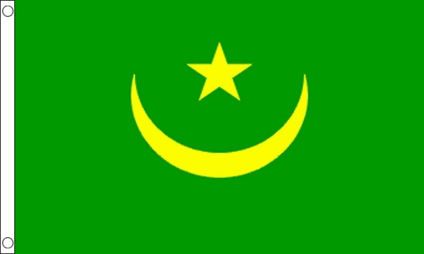 Flagmania Mauritania Old 3ft x 2ft Polyester Flag on white background